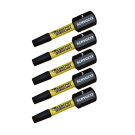 5 x SabreCut SCRSQ232_5 32 mm SQ2 Square Magnetic Impact Wrench Drill Bit Set Single-Ended High Performance for Dewalt Milwaukee Bosch Makita and others