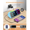 Netzu Digital Alarm Clock Children with Light, Colourful LED Display,