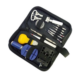 FixtureDisplays 13-Piece Watch Repair Tool Kit Case Holder Precision Screwdrivers Openner