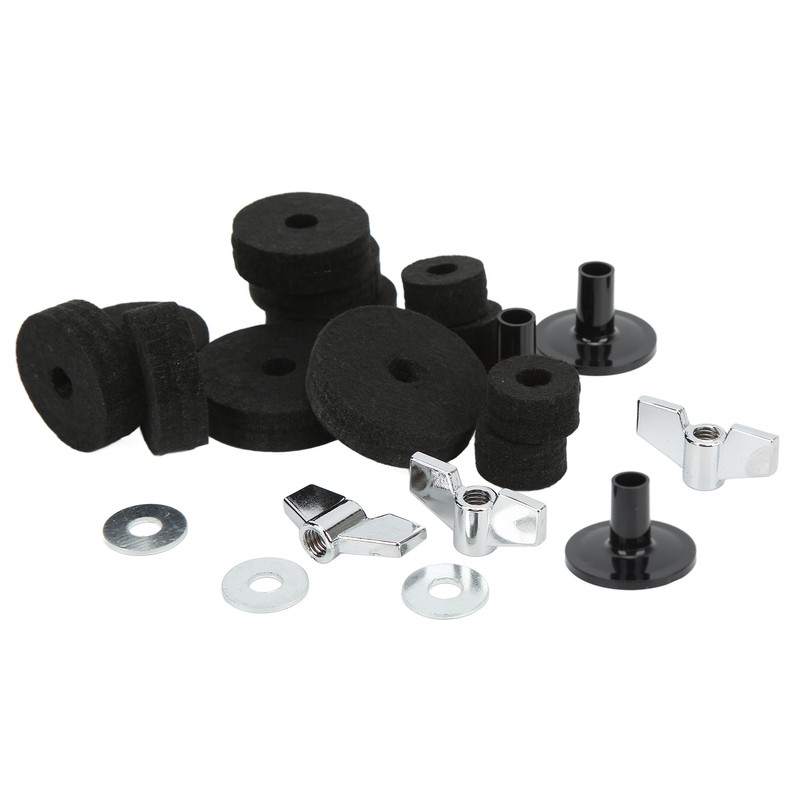 21Pcs Cymbal Replacement Accessories Felts Sleeves Wing Nuts Washers for