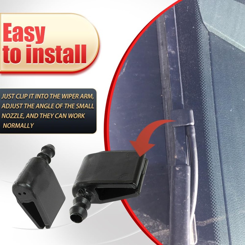 HQRNYP 2PCS Windshield Washer Wiper Arm Nozzles, Windshield Washer Sprayer,