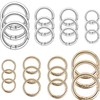 YUNYU 24Pack Spring O Rings, 13/16/19/25mm Gold & White Round