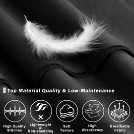 Microfibre Travel Towel Quick Ultra Soft, Lightweight Gym Towel Dry, Super Absorbent Compact Camping Towel for Sports Gym Camping Yoga Beach Hiking Swimming (Black, 40 * 60cm)