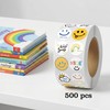 HEYTRCO 500 Pcs Smiley Face Stickers Roll, 8 Expressive Designs