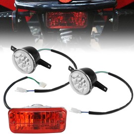 PRO BAT 12V LED Front Head Light Lamp + Rear Tail Brake Light for Chinese 4 Wheelers Coolster Taotao Baja 110cc 125cc 150cc 200cc 250cc Quad Dirt Bike ATV