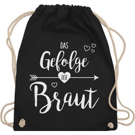 Shirtracer - Gym Bag Backpack - Stag Party Women - The Follow of the Bride I Bridal Follow JGA I Bride Entourage Hen Party, 1 black, Unit size