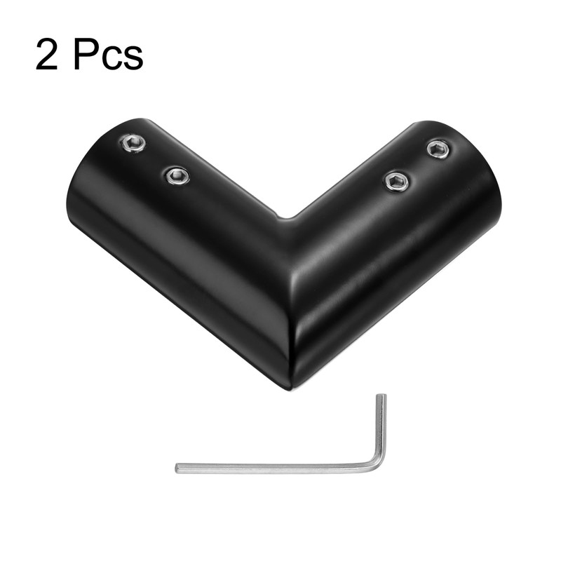 QUARKZMAN Pack of 2 Adjustable Curtain Rods Corner Connectors 19