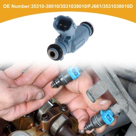 X AUTOHAUX 1 Pcs No.35310-38010/3531038010/FJ661/3531038010D Fuel Injector for Hyundai Santa Fe GLS Limited 3.5L Gas 2006 Car Engine Flow Match Fuel Nozzle