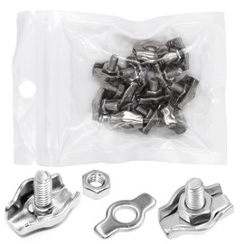 YYWEi 12Pcs M2 Single Wire Rope Clip Cable Clamp for 1.5mm-2mm Rope