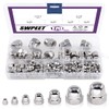 Swpeet 170Pcs 304 Stainless Steel Serrated Metric Acorn Cap Nuts