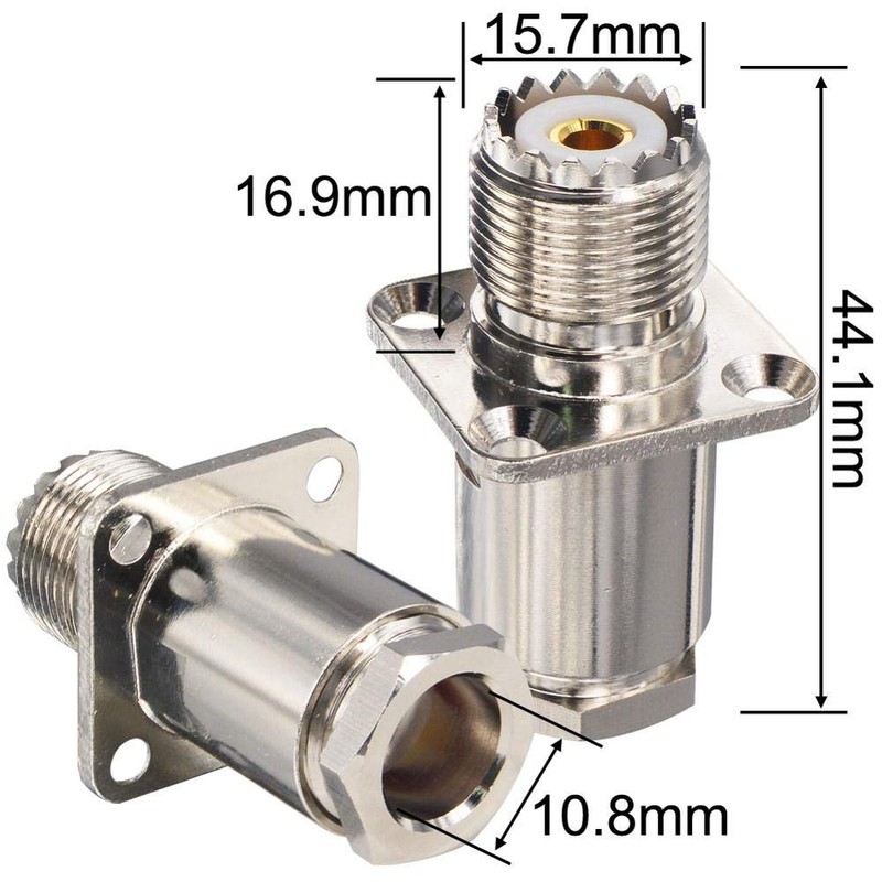 UHF Female Type SO239 Connectors Attach Adapter End Connector LMR400/RG8/