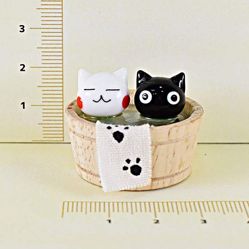 CYK1212 Cute Handmade Glass Work Hot Springs Cat Pair
