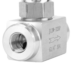 Straight Needle Valve High Pressure Stainless Steel BSPP Female Thread Shut Off Needle Valve for Water Transmission (1/4in)