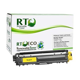 Renewable Toner Compatible Toner Cartridge Replacement for Brother TN-221Y TN221Y for use in DCP-9020CDN HL-3140 3150 3170 3180 MFC-9130 9330 9340 (Yellow)