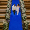 QueenDream Royal Blue Velvet Aisle Runner: 4.5FT x 20FT -