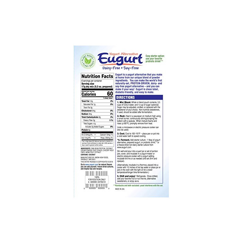 "Better Than Yogurt" Make At Home Mix (Dairy and Soy