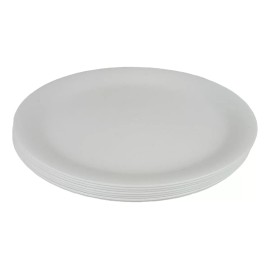 Boris 25 Platos Trinche Redondos 24.8cm Plástico Vajilla Económico
