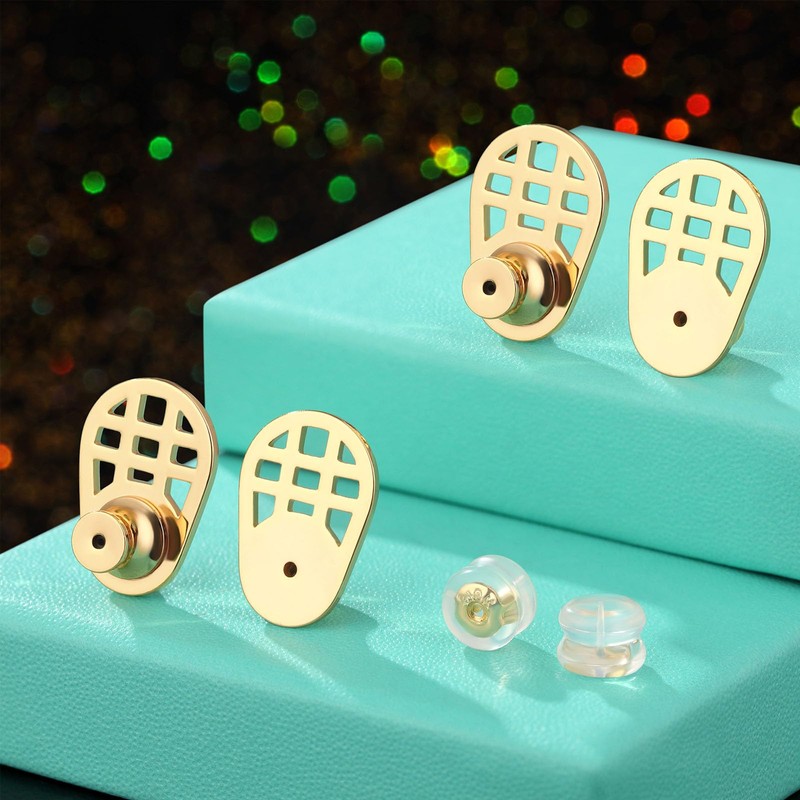 Big Earring Backs Replacements for Droopy Ears, 4 PCS Sturdy