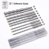 flintronic SDS-Plus Drill Bit Set, 9PCS (5mm~16mm) Cross Drill Bits,