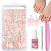 Fake Toe Nails Set - 120PCS French Press on Nails