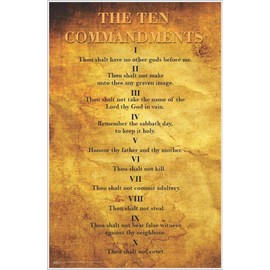 Scorpio Posters The Ten Commandments - Laminated Poster - 24.5" x 36.5"