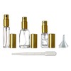Riverrun Variety Set Small Travel Perfume Atomizers Glass Bottles Gold