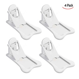 iwobi 4 Pcs Baby Sliding Door Locks Keyless Child Safety Locks for Patio,Closet,Shower Sliding Doors,Shutters