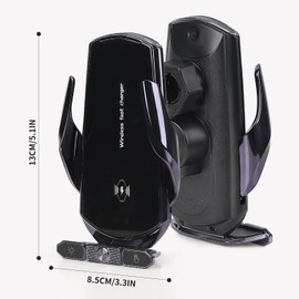 Car Phone Holder 15W Wireless Charger, JUSCCZ Wireless Car Charger,Auto-Clamping Charger Fit for Most Smart Phones (Silver)