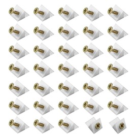 Drawer Reinforcement Repair Kit for Furniture Sagging Drawer, Fixing Repair Wedges, Brackets Plastic Angle Code Bracket Fastener(50PCS)