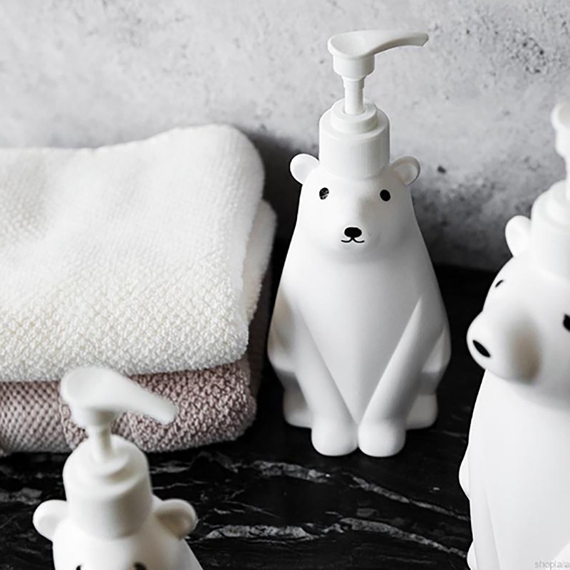 Soap Dispenser Bottle Cute Bear Shape Large Capacity Pump Dispenser