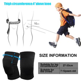 emperoch Children's Knee Pads 1 Pair Boys Soft Knee Pads with Thickened Pad Guard 7-12 Years Knee Pads Kids Knee Sleeves for Cycling Dance Volleyball Sports