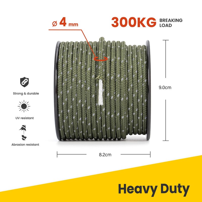 BROTREE Guy Ropes Camping 30 m Tent Cord with 6
