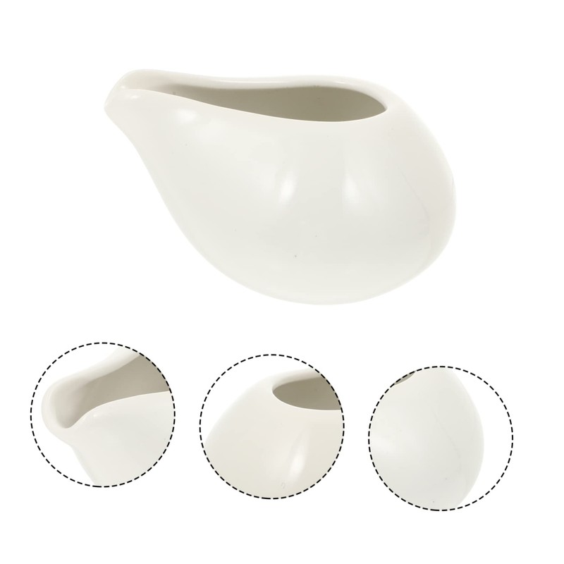 Ipetboom Ceramic Sauce Pitcher Western Style Jug Handle Design for