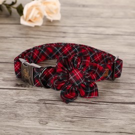 Elegant little tail Flower Dog Collar for Female or Male Dogs, Pet Collar Adjustable Dog Collars for Medium Dogs