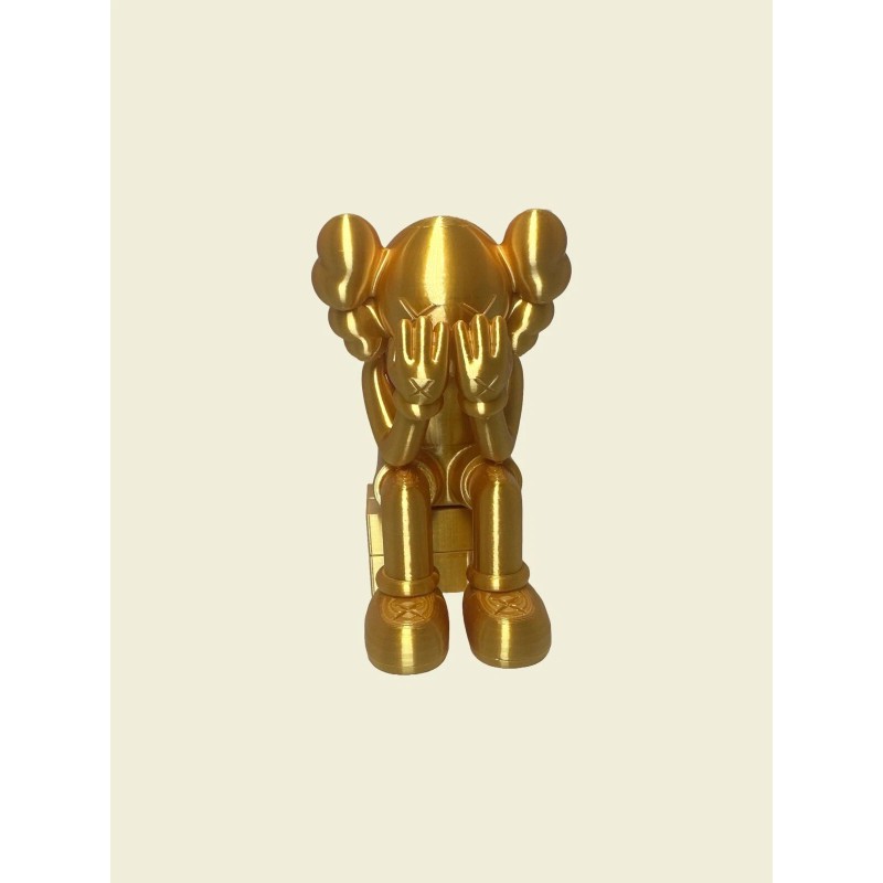 kaws “Passing Through” Companion Figure (Gold) - Collectible Room Decor