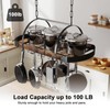 Chloraeon Hanging Pot Rack,32-Inch Ceiling Pot Rack for Kitchen,Space-Saving Pot