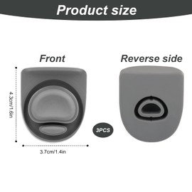 3pcs Replacement Stopper Compatible with Owala FreeSip 24oz 32oz, BPA-Free Silicone Water Bottle Lid Gaskets Replacement for 19/24/32/40oz Bottle Mouth Cap Stopper Seal Parts Accessories (Grey)