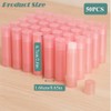 50 tubos de bálsamo labial vacíos de plástico rosa recargables