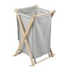 Household Essentials X-Frame Wood Laundry Hamper, Folding Wood Frame with