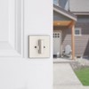 Kwikset 817 Deadbolt Lock, Satin Nickel Square Exterior Keyed Front