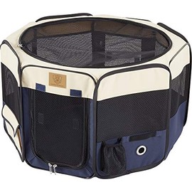 Petmate Precision Pet Soft Side Play Yard with Heavy Duty Carrying Case