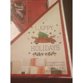 design group Christmas Wall Art Happy Holidays Decals Stickers-Brand New-SHIPS N 24 HOURS