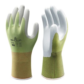 SHOWA Atlas 370 Nitrile Palm Coated General Purpose Work Gloves with Nylon Liner, Green, Small (1 Pair)
