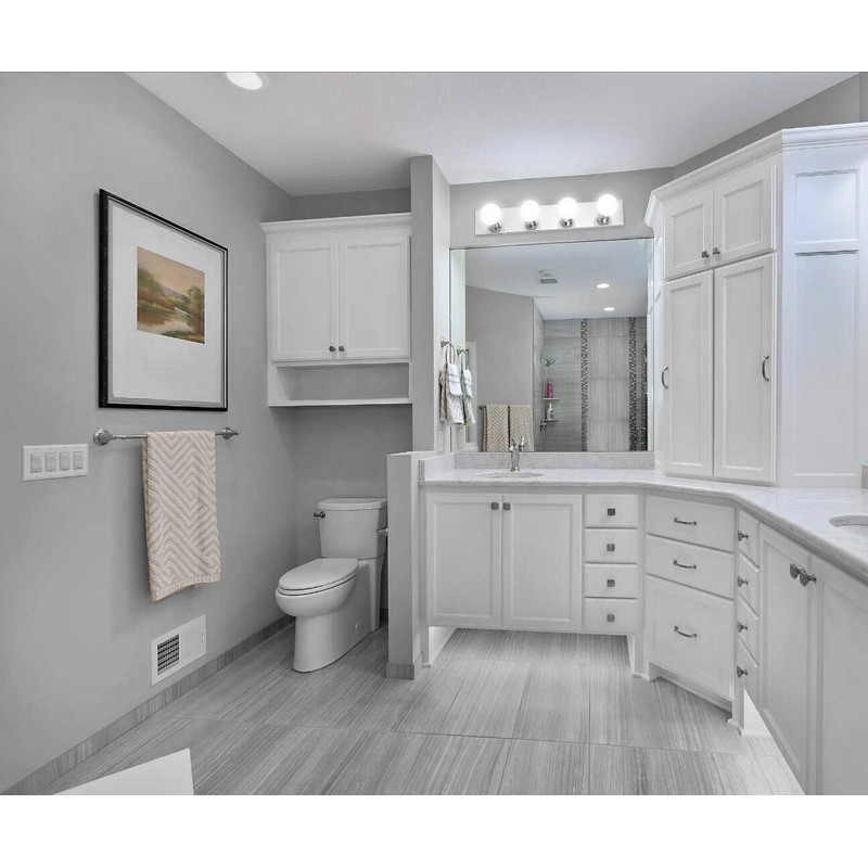 LEONLITE Four Light Vanity Strip, 24 Inch Polished Housing, Hardwire