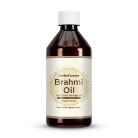 HerbsForever Brahmi Oil – Enhance Meemory, Functioning of Five Senses and Peaceful Meditation – Cold Pressed Premium Oil – Non GMO, Organic, Vegan – 7.1 fl oz – 210 ml