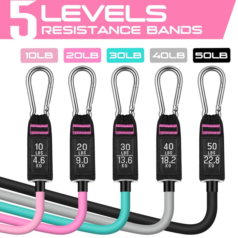 RENRANRING Resistance Bands for Working Out, 150LBS Exercise Bands, Workout