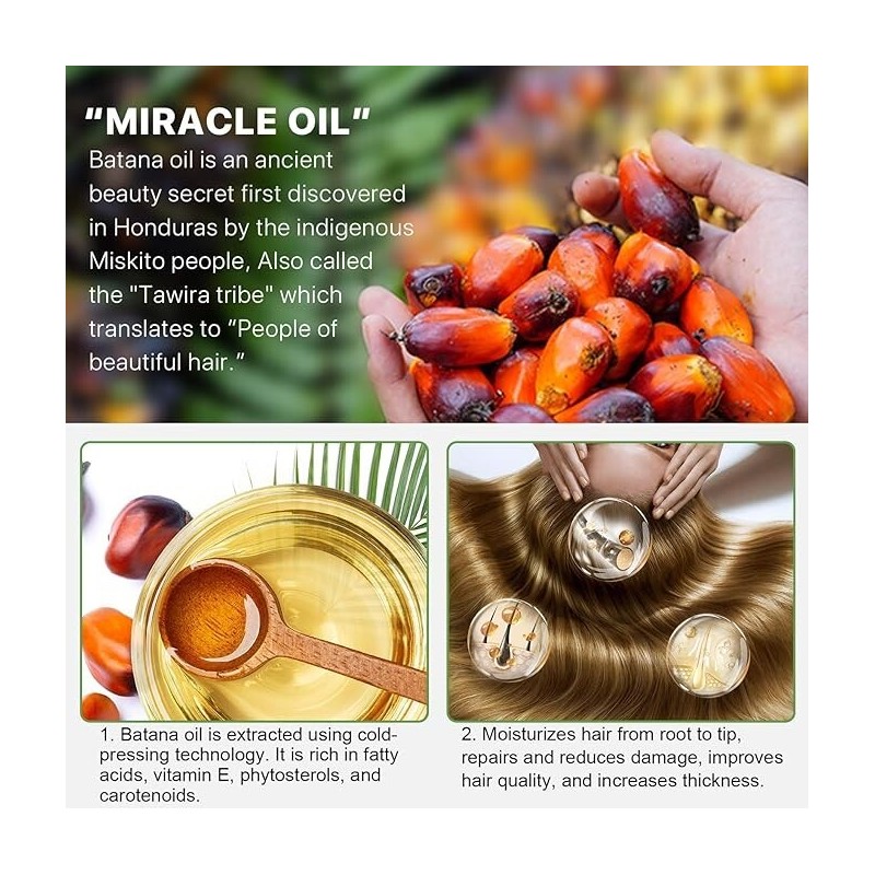 ELBBUB Raw Batana Oil for Hair Growth and Repair -100%