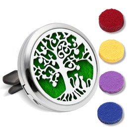 Your Oil Tools Car Air Freshener Vent Clip- 30mm Aromatherapy Essential Oil Car Diffuser Vent Clip with 4 Refill Felt Pads for Men and Women Vent Clips Car Accessories (Apple Tree)