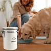 Geyecete dog treat jar dog treat container with spoon stainless