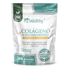 Colageno Y Acido Hialuronico Con Magnesio Marino 60caps Se - Producto Original de Alta Calidad, Entrega Rápida y Segura, Garantía Incluida            